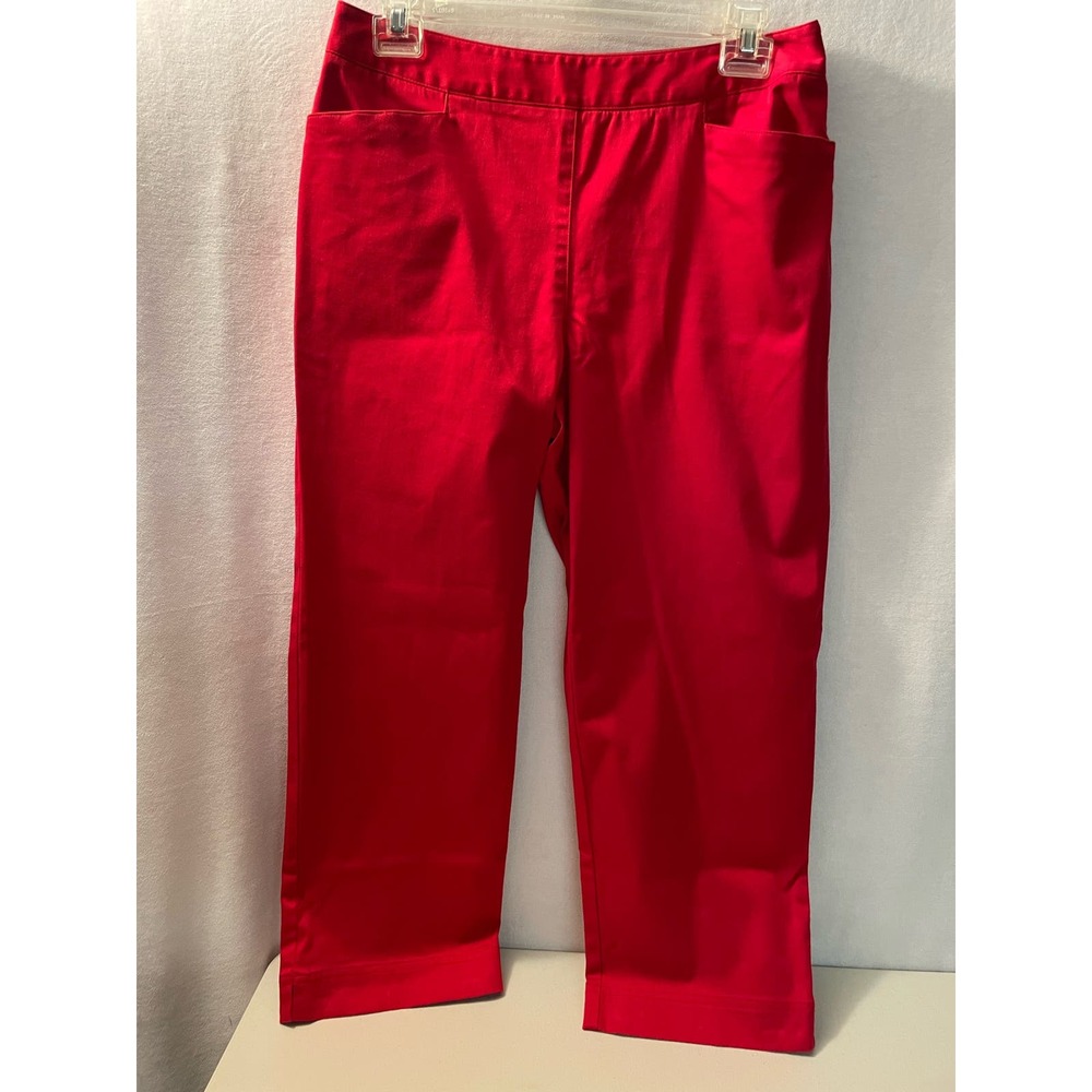 Liz golf size‎ 6 womens Liz Claiborne audra capri pants Red preppy